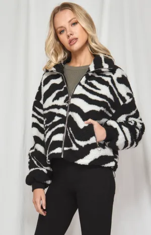 Zebra Teddy Fleece Jacket